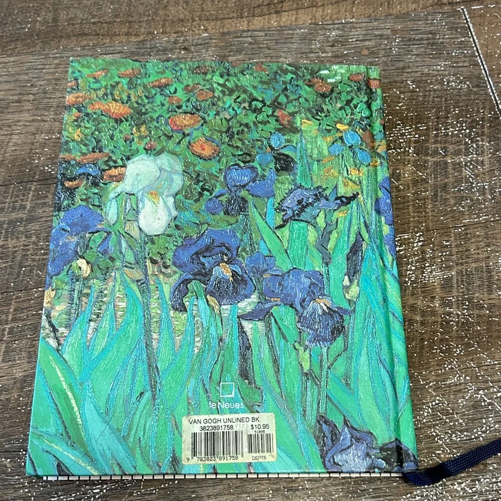 Vincent van Gogh Irises journal Blank‎ pages Ribbon book mark Hardcover